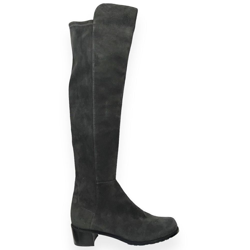 Stuart Weitzman Allserve Charcoal Suede Keelan Si… - image 3